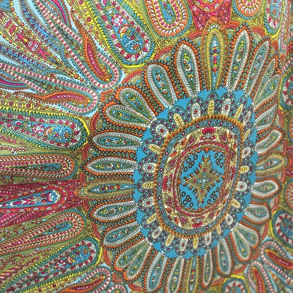 Blue Multicolor Halter Maxi Dress Paisley Boho OS - Picture 7 of 7